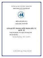 Giải quyết tranh chấp trong Đầu tư quốc tế