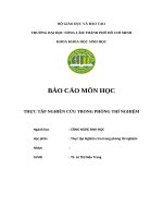 Báo cáo môn học thực tập nghiên cứu trong phòng thí nghiệm