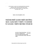 Thành phố xanh trên Đường ray giải mã Ý thức và hành vi xả rác trên metro tp hcm