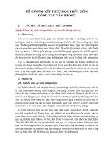 Đề cương kết thúc học phần môn công tác văn phòng