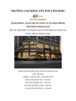 Đề tài tìm hiểu về khách sạn và bộ phận an ninh an toàn trong khách sạn