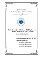 Đề tài quản trị cơ sở dữ liệu cho hệ thống bus Đưa Đón học sinh trung học bằng cassandra môn dữ liệu nosql
