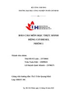 Báo cáo môn học thực hành Động cơ diesel