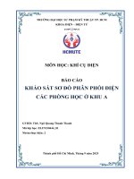 Báo cáo khảo sát sơ Đồ phân phối Điện các phòng học Ở khu a