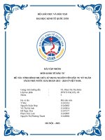 Đề tài tình hình thu hút, sử dụng nguồn vốn Đầu tư từ ngân sách nhà nước giai Đoạn 2015   2024 Ở việt nam