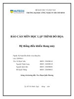 Báo cáo môn học lập trình Đồ họa hệ thống Điều khiển thang máy