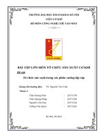 Bài tập lớn môn tổ chức sản xuất cơ khí Đề tài tổ chức sản xuất trong các phân xưởng lắp ráp