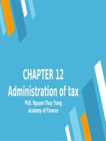 Chapter 12  tax administration