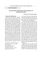 Các công trình nghiên cứu khoa học ngành huyết học truyền máu quyển 1