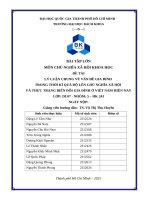 Lý luận chung về vấn Đề gia Đình trong thời kì quá Độ lên chủ nghĩa xã hội và thực trạng biến Đổi gia Đình Ở việt nam hiện nay