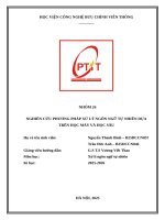 Nghiên cứu phương pháp xử lý ngôn ngữ tự nhiên dựa trên học máy và học sâu