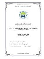 Thiết kế mô hình Điều hướng tấm pin năng lượng mặt trời