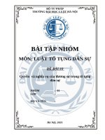 Đề bài10 quyền và nghĩa vụ của Đương sự trong tố tụng dân sự