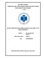 Đề tài phân tích hoạt Động logistics của công ty cổ phần transimex