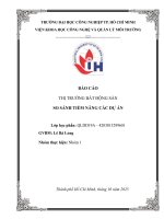 IUH - BÁO CÁO THỊ TRƯỜNG BẤT ĐỘNG SẢN - SO SÁNH TIỀM NĂNG CÁC DỰ ÁN