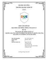 Ứng dụng hệ thống quản lý chuỗi cung Ứng scm của odoo vào quản lý chuỗi cung Ứng tại công ty cổ phần cao su Đà nẵng