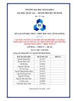 Vận dụng nguyên lý về mối liên hệ phổ biến vào hoạt Động học tập lý thuyết của khóa sinh viên k24 trường Đại học bách khoa – Đhqg tp hcm