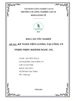 Đề tài  kế toán tiền lương tại công ty tnhh tmdv khánh ngoc an