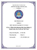 Đề tài 4 phân tích phương thức hoạt Động và thanh toán của grab tại việt nam