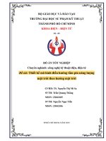 Đề tài thiết kế mô hình Điều hướng tấm pin năng lượng mặt trời theo hướng mặt trời