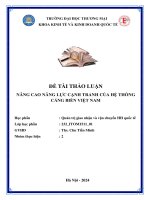 Nâng cao năng lực cạnh tranh của hệ thống cảng biển việt nam