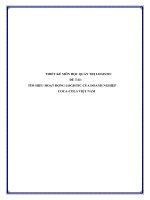 Tiểu luận - QUẢN TRỊ LOGISTIC - đề tài - TÌM HIỂU HOẠT ĐỘNG LOGISTIC CỦA DOANH NGHIỆP  COCA-COLA VIỆT NAM