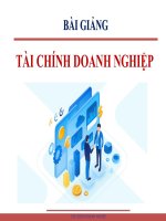 Bài giảng - Tài chính doanh nghiệp ( combo full slides  6 chương )