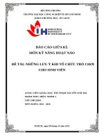 IUH - NHỮNG LƯU Ý KHI TỔ CHỨC TRÒ CHƠI CHO SINH VIÊN
