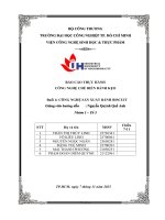 IUH - CÔNG NGHỆ CHẾ BIẾN BÁNH KẸO - CÔNG NGHỆ SẢN XUẤT BÁNH BISCUIT