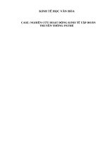 Tiểu luận - KINH TẾ HỌC VĂN HÓA - đề tài - NGHIÊN CỨU HOẠT ĐỘNG KINH TẾ TẬP ĐOÀN TRUYỀN THÔNG PATHÉ