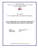 IUH - ẢNH HƯỞNG CỦA THƯƠNG MẠI ĐIỆN TỬ ĐẾN THÓI QUEN MUA SẮM CỦA SINH VIÊN