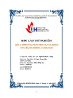 IUH - BÁO CÁO THÍ NGHIỆM - PHƯƠNG PHÁP MOHR, VOLHARD ỨNG DỤNG ĐỊNH LƯỢNG NaCl
