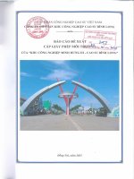 Báo cáo Đề xuất cấp giấy phép môi trường khu công nghiệp minh hưng iii cao su bình long