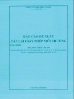Báo cáo Đề xuất cấp gpmt thép tây Đô