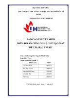 IUH - ĐỒ ÁN CÔNG NGHỆ CHẾ TẠO MÁY - BẠC TRƯỢT