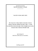 Quản lý hoạt Động giáo dục steam trong chương trình giáo dục trẻ 5 6 tuổi tại trường mầm non khu công nghiệp giao long