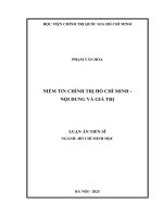 Niềm tin chính trị hồ chí minh nội dung và giá trị