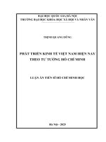 Phát triển kinh tế việt nam hiện nay theo tư tưởng hồ chí minh