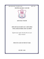 Tóm tắt luận Án mối liên quan kiểu gen   kiểu hình tăng cholesterol máu gia Đình