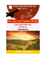 Tiếng Trung - Tài liệu học tiếng Trung - Giao tiếp thần tốc - Sơ cấp 1