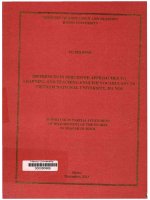 000080669 diffrences in perceived appproaches to learning and teaching english vocabulary in viet nam national university hanoi