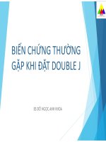 Biến chứng thường gặp khi Đặt double j