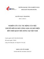 IUH - KLTN QTKD - NGHIÊN CỨU CÁC TÁC ĐỘNG CỦA VIỆC CHUYỂN ĐỔI XE MÁY XĂNG SANG XE MÁY ĐIỆN ĐẾN THÓI QUEN TIÊU DÙNG TẠI VIỆT NAM
