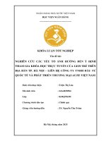 Khóa luận tốt nghiệp Quản trị kinh doanh: Nghiên cứu các yếu tố ảnh hưởng đến ý định tham gia khóa học trực tuyến của giới trẻ trên địa bàn TP. Hà Nội – Liên hệ công ty TNHH đầu tư quốc tế và phát triển thương mại Auze việt Nam