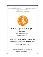 Khóa luận tốt nghiệp Kinh doanh quốc tế: Thúc đẩy xuất khẩu thông qua thương mại điện tử xuyên biên giới