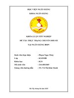 Khóa luận tốt nghiệp Ngân hàng: Thực trạng chuyển đổi số tại Ngân hàng BIDV