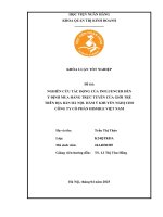 Khóa luận tốt nghiệp Quản trị kinh doanh: Nghiên cứu tác động của Influencer đến ý định mua hàng trực tuyến của giới trẻ trên địa bàn Hà Nội. Hàm ý khuyến nghị cho công ty Cổ phần HiSmile VIệt Nam