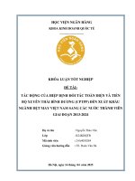 Khóa luận tốt nghiệp Kinh doanh quốc tế: Tác động của Hiệp định Đối tác toàn diện và tiến bộ xuyên Thái Bình Dương (CPTPP) đến xuất khẩu ngành dệt may Việt Nam sang các nước thành viên giai đoạn 2013-2024