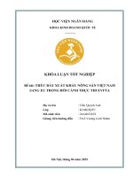 Khóa luận tốt nghiệp Kinh doanh quốc tế: Thúc đẩy xuất khẩu nông sản Việt Nam sang EU trong bối cảnh thực thi EVFTA