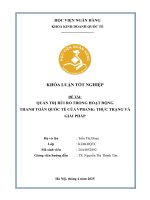 Khóa luận tốt nghiệp Kinh doanh quốc tế: Quản trị rủi ro trong hoạt động thanh toán quốc tế của VPBank: Thực trạng và giải pháp